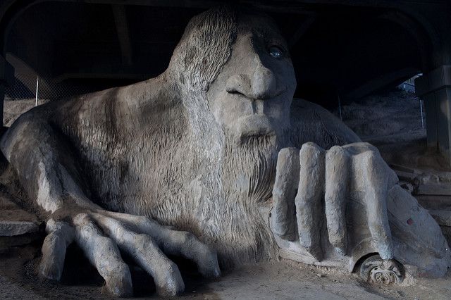 Fremont Troll in Seattle, WA, United States. Next best thing to a golem.